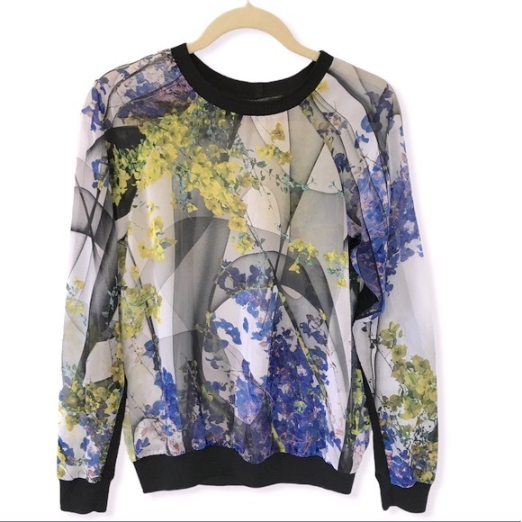 CLOVER CANYON Space Garden Chiffon Top - Picture 2 of 14